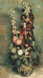 Vase with Hollyhocks Cross Stitch Kit by Vincent Van Gogh