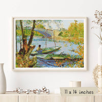 Fishing in the Spring Cross Stitch Kit - Premium Cross Stitch Kit - Vincent Van Gogh