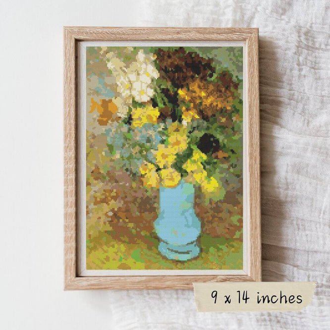 Bouquet of Daisies and Anemones Cross Stitch Kit