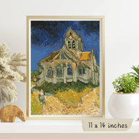 The Church at Auvers Sur Oise Cross Stitch Kit