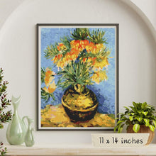Fritillaries in a Copper Vase Cross Stitch Pattern