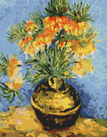 Fritillaries in a Copper Vase Cross Stitch Pattern | Vincent Van Gogh