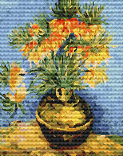 Fritillaries in a Copper Vase Cross Stitch Kit | Vincent Van Gogh