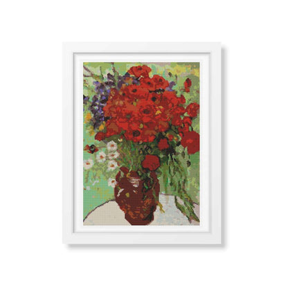 Red Poppies and Daisies Cross Stitch Kit | Vincent Van Gogh