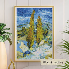 The Poplars at Saint - Rémy Cross Stitch Kit - Premium Cross Stitch Kit - Vincent Van Gogh