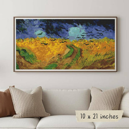 Wheatfield with Crows Cross Stitch Pattern