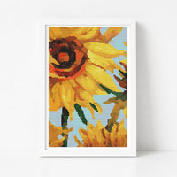 Sunflowers Cross Stitch Kit - Premium Cross Stitch Kit - Vincent Van Gogh