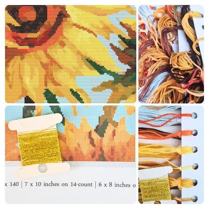 Sunflowers Cross Stitch Kit | Vincent Van Gogh