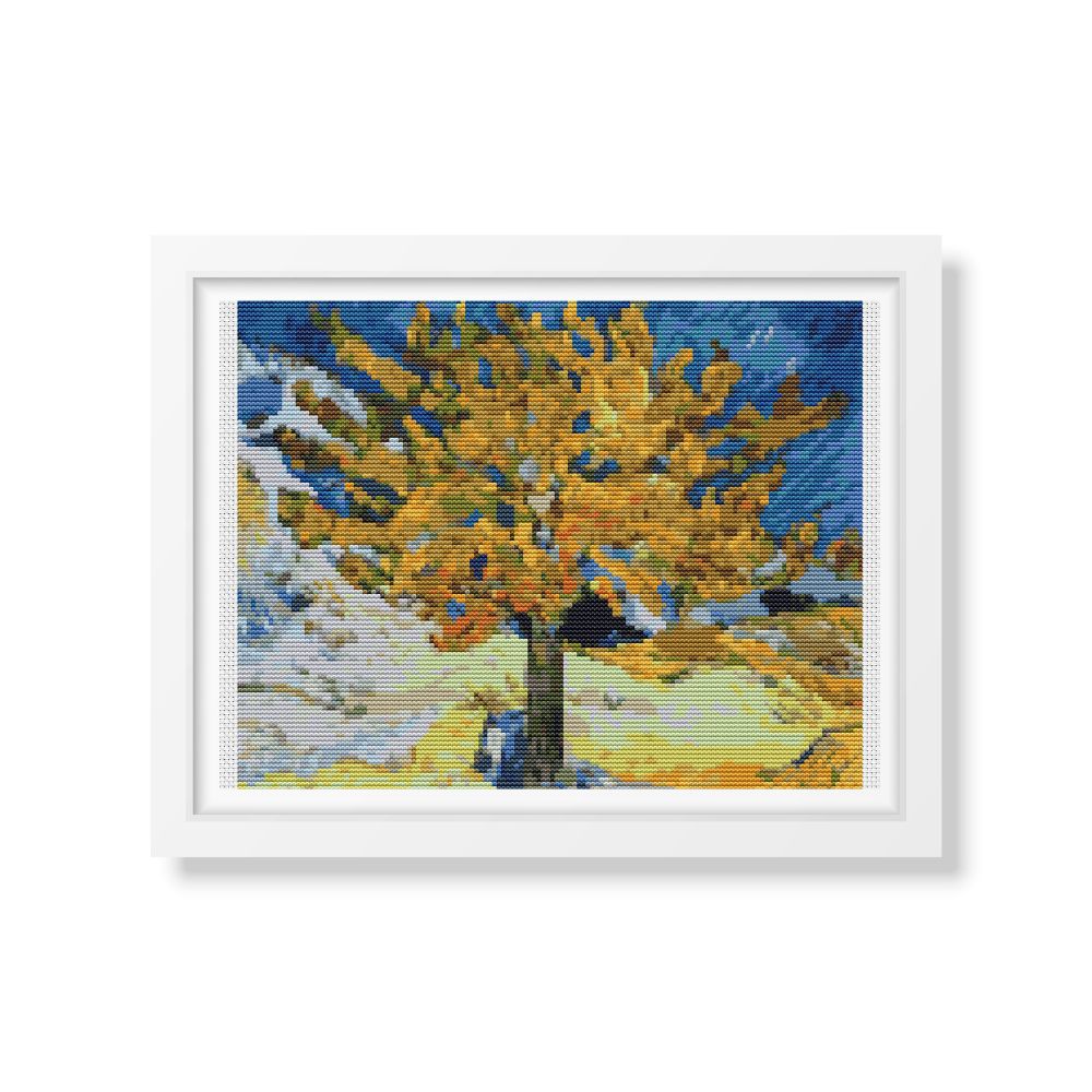 The Mulberry Tree Cross Stitch Pattern | Vincent Van Gogh