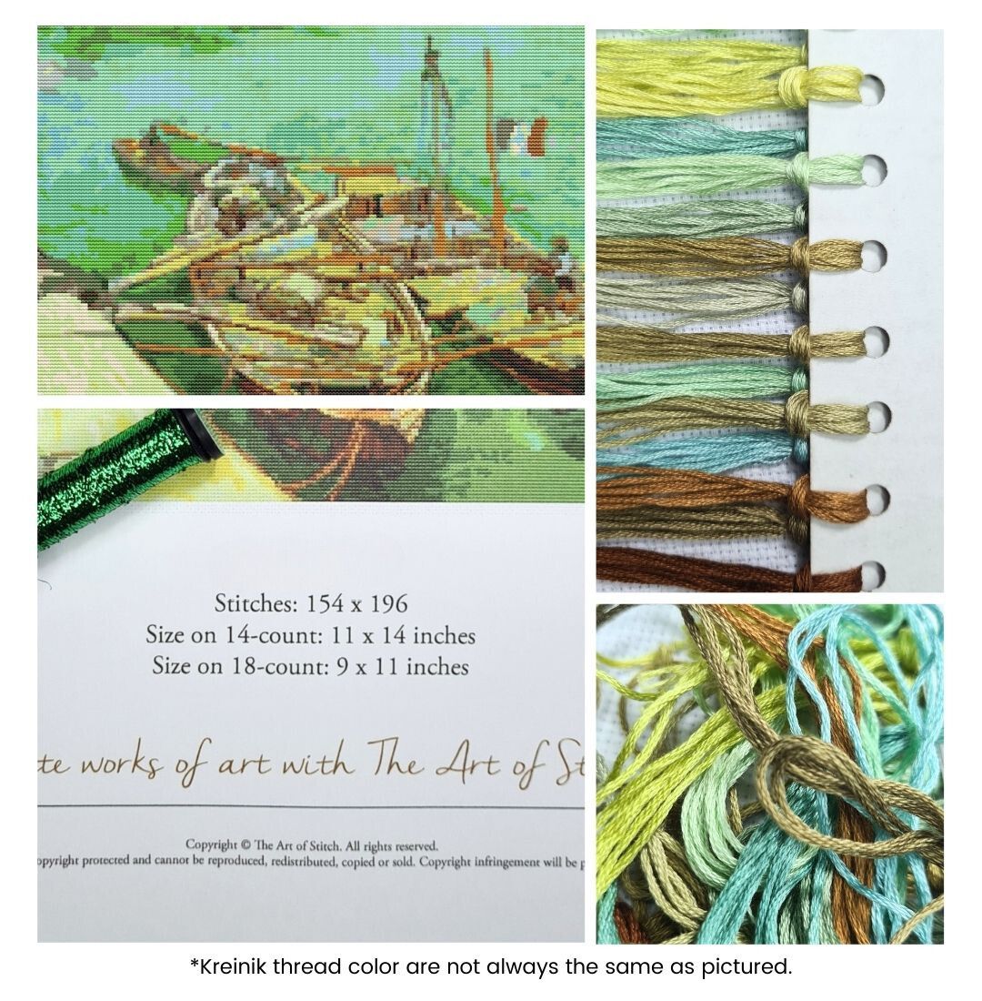 The Rhonebarken Cross Stitch Kit | Vincent Van Gogh