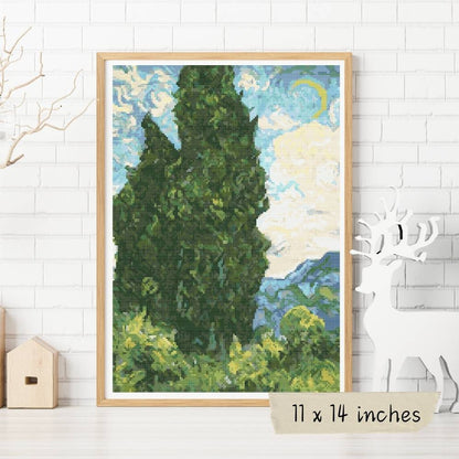 Cypresses Cross Stitch Pattern