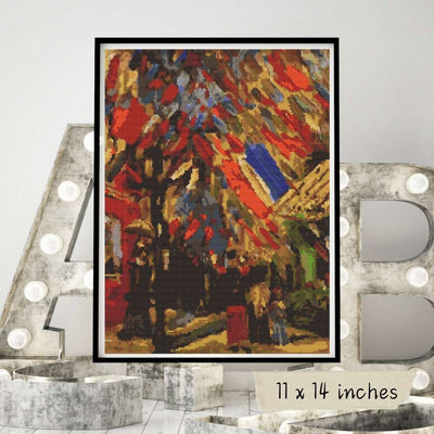 The Fourteenth of July Celebration in Paris Cross Stitch Kit