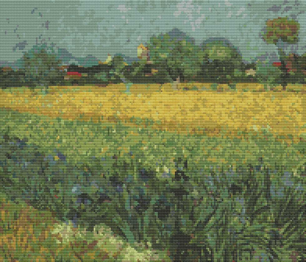 View of Arles Cross Stitch Kit