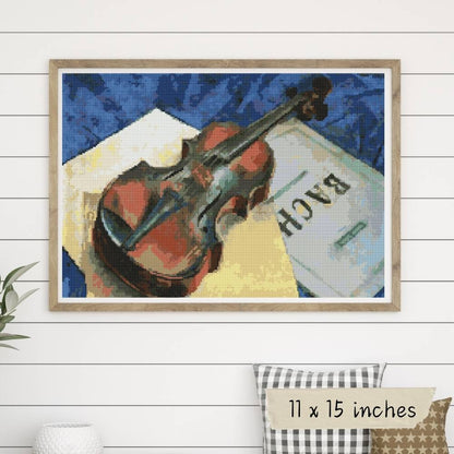 A Still Life With Violin Cross Stitch Pattern