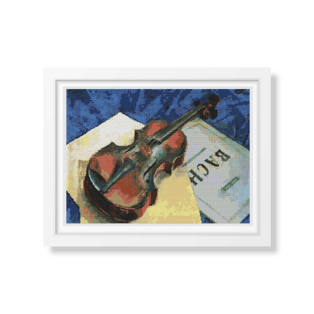 A Still Life With Violin Cross Stitch Kit | Kuzma Petrov Vodkin