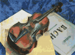 A Still Life With Violin Cross Stitch Kit by Kuzma Petrov Vodkin