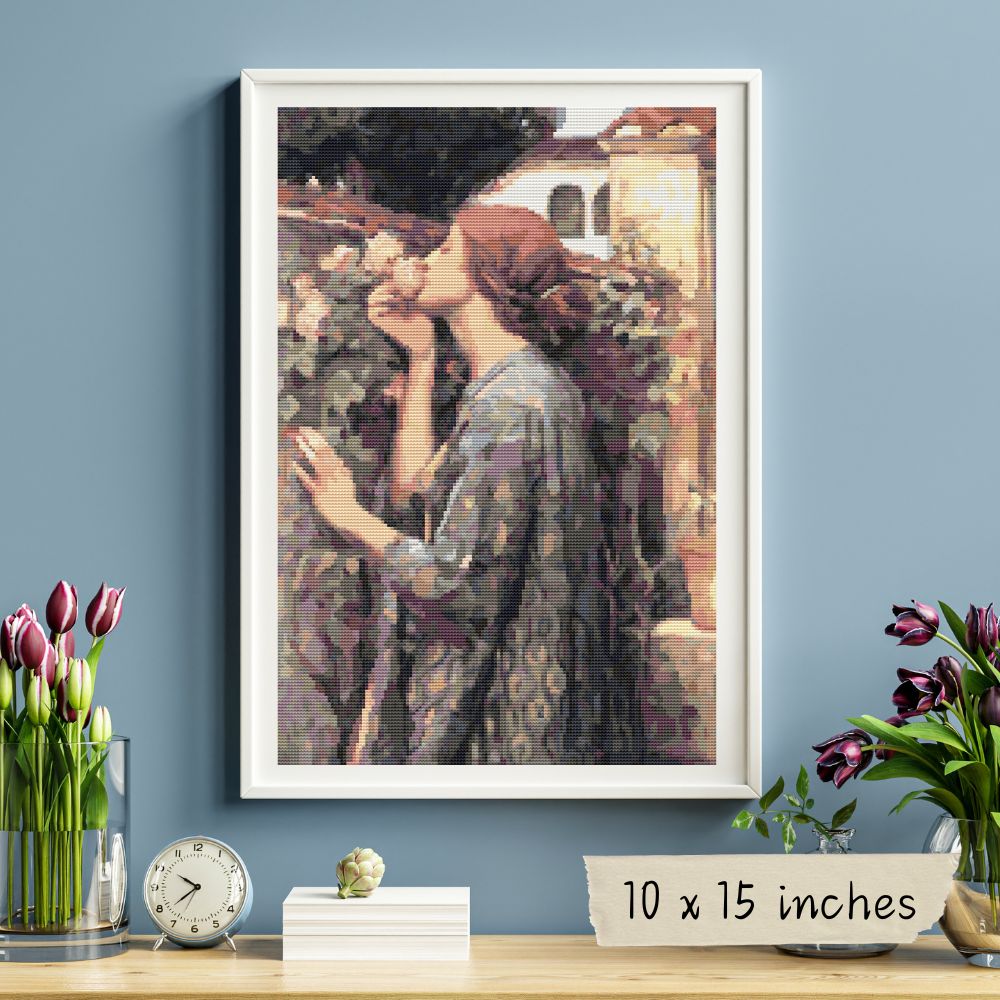 The Soul of the Rose Cross Stitch Pattern | John William Waterhouse