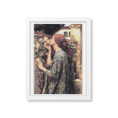 The Soul of the Rose Cross Stitch Pattern | John William Waterhouse