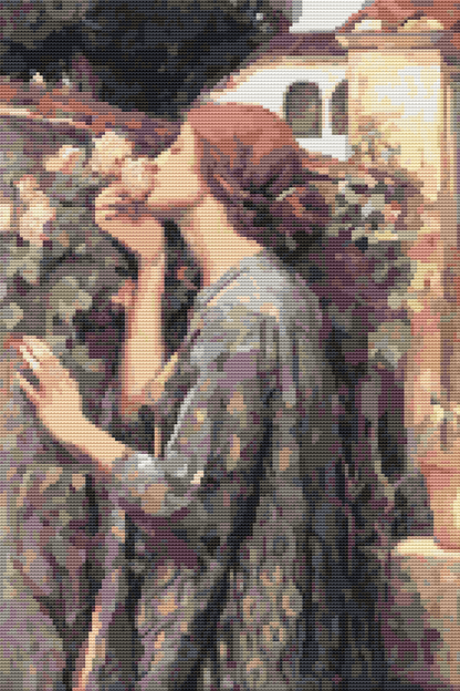 The Soul of the Rose Cross Stitch Pattern | John William Waterhouse