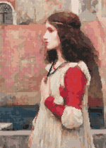 Juliet Cross Stitch Kit by John William Waterhouse