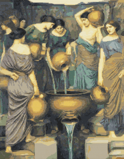 The Danaides Cross Stitch Kit | John William Waterhouse