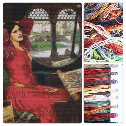 I am Half Sick of Shadows said The Lady of Shalott Cross Stitch Kit
