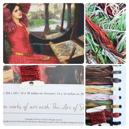 I am Half Sick of Shadows said The Lady of Shalott Cross Stitch Kit | John William Waterhouse