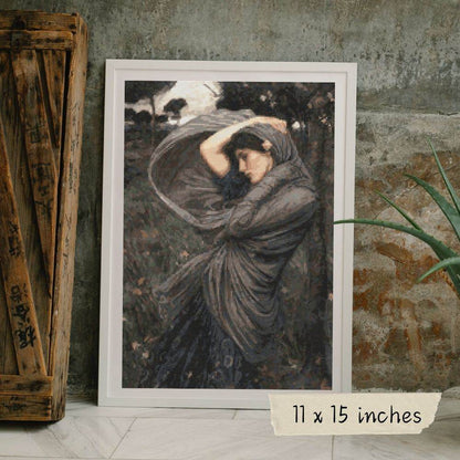 Boreas Cross Stitch Pattern by John William Waterhouse