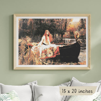 The Lady of Shalott Cross Stitch Pattern | John William Waterhouse