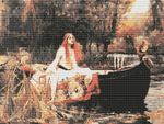 The Lady of Shalott Cross Stitch Pattern by John William Waterhouse