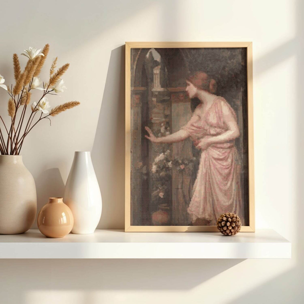 Psyche Entering Cupid's Garden Cross Stitch Pattern - Premium Cross Stitch Pattern - John William Waterhouse