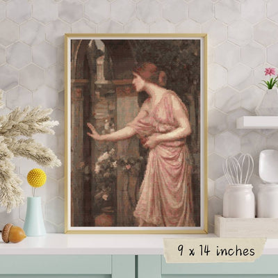 Psyche Entering Cupid's Garden Cross Stitch Pattern