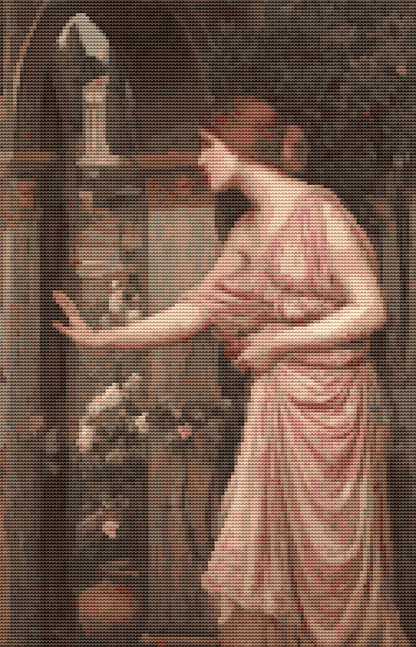 Psyche Entering Cupid's Garden Cross Stitch Kit | John William Waterhouse