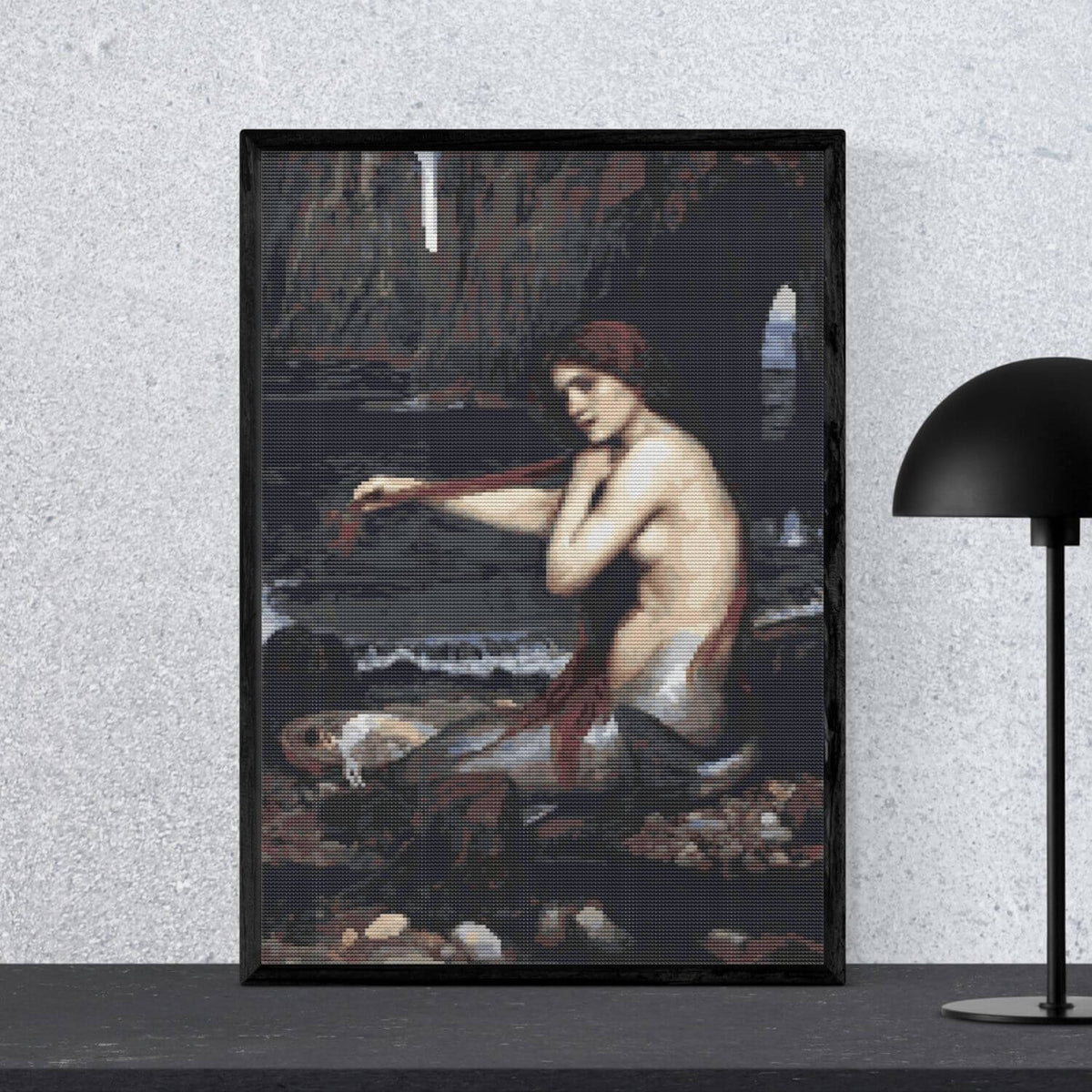 A Mermaid Cross Stitch Pattern - Premium Cross Stitch Pattern - John William Waterhouse