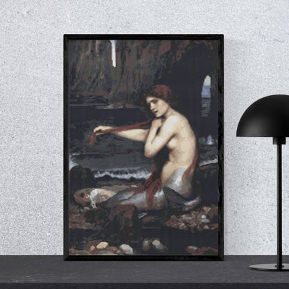 A Mermaid Cross Stitch Pattern - Premium Cross Stitch Pattern - John William Waterhouse