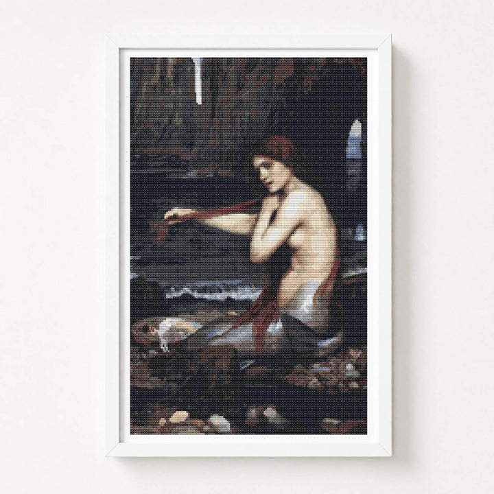 A Mermaid Cross Stitch Pattern - Premium Cross Stitch Pattern - John William Waterhouse