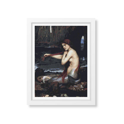 A Mermaid Cross Stitch Kit | John William Waterhouse