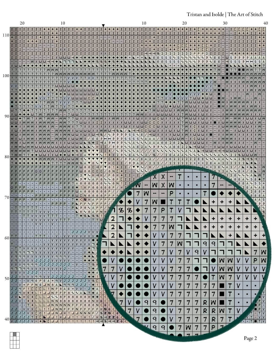 Tristan and Isolde Cross Stitch Pattern