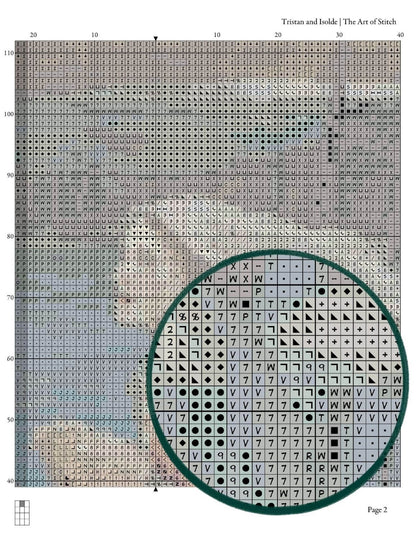 Tristan and Isolde Cross Stitch Pattern