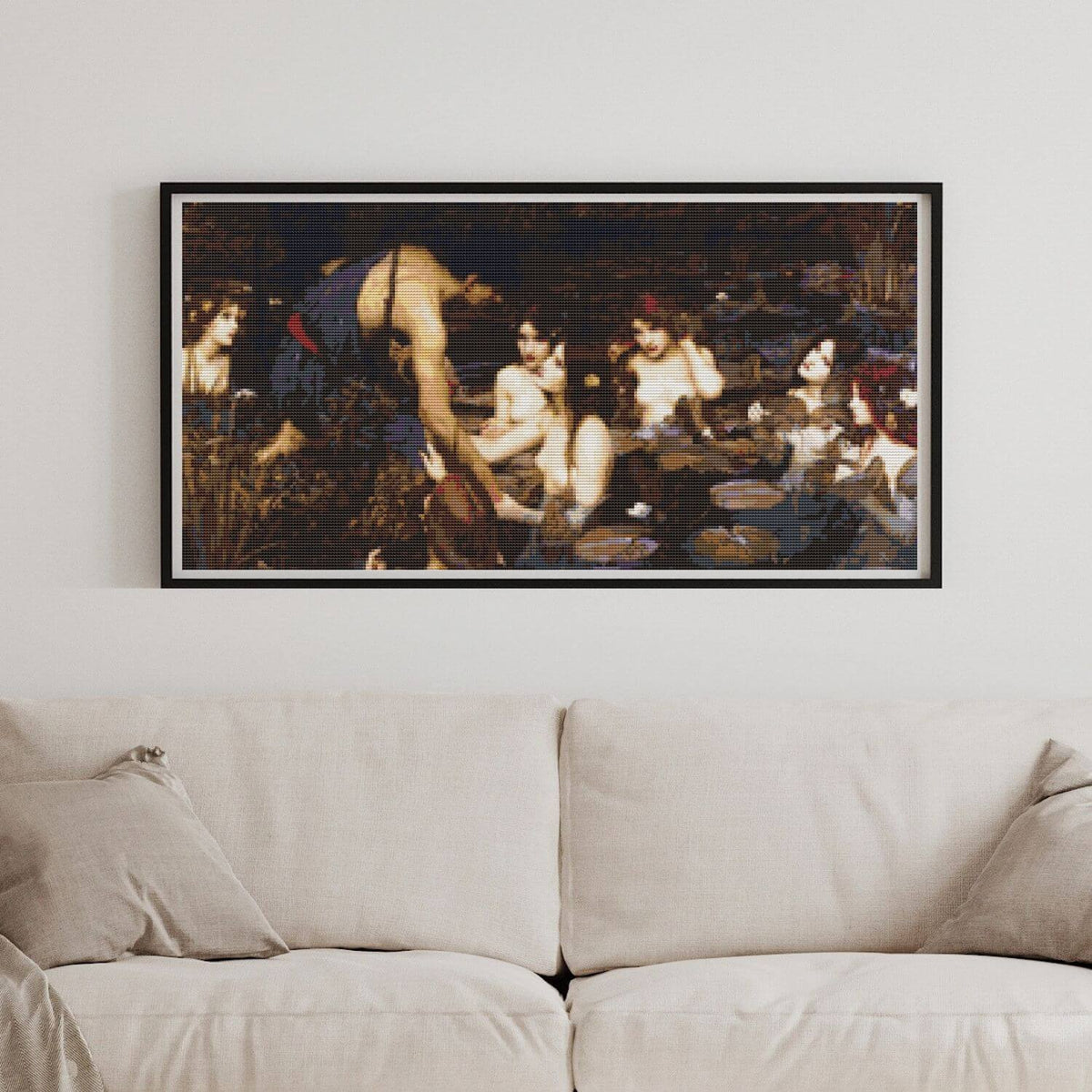 Hylas and the Nymphs Cross Stitch Kit - Premium Cross Stitch Kit - John William Waterhouse