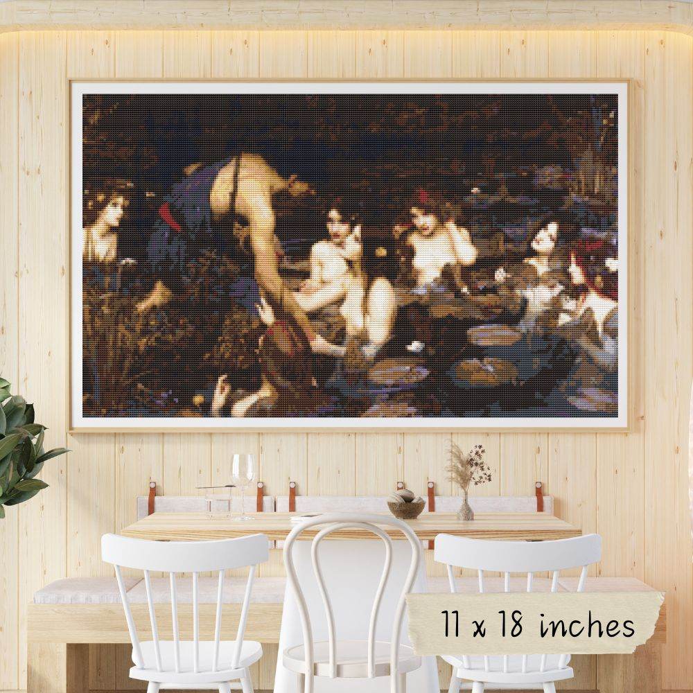 Hylas and the Nymphs Cross Stitch Kit by The Art of Stitch