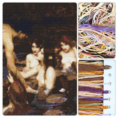 Hylas and the Nymphs Cross Stitch Kit