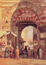 The Moorish Bazaar Cross Stitch Pattern by Edwin Lord Weeks