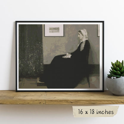 Whistler's Mother Cross Stitch Pattern | James McNeill Whistler