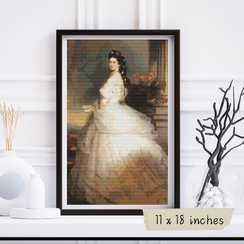 Empress Elizabeth of Austria Cross Stitch Pattern | Franz Xaver Winterhalter