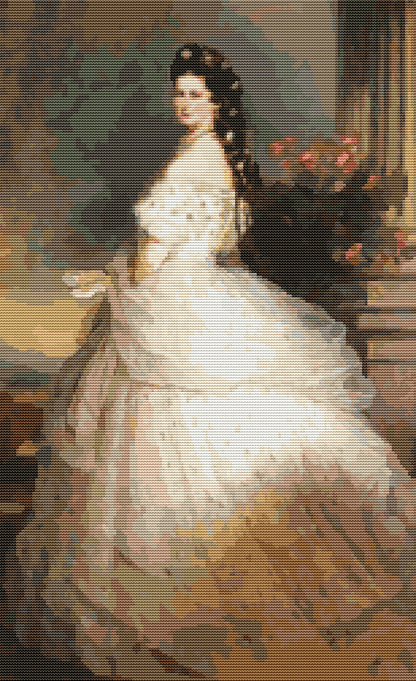 Empress Elizabeth of Austria Cross Stitch Pattern | Franz Xaver Winterhalter