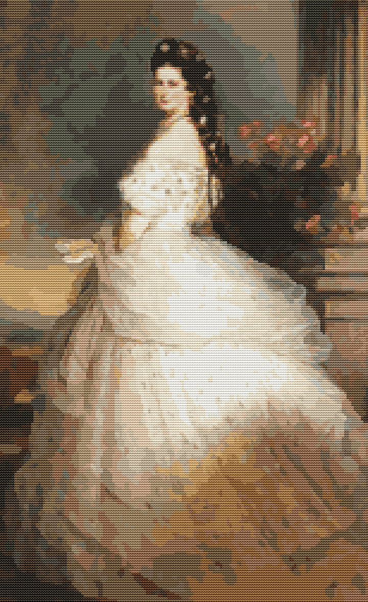 Empress Elizabeth of Austria Cross Stitch Pattern - Premium Cross Stitch Pattern - Franz Xaver Winterhalter