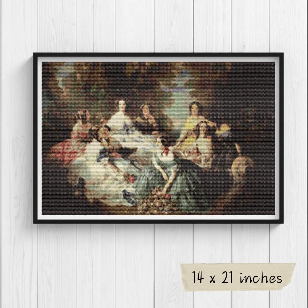 Empress Eugénie Surrounded by her Ladies in Waiting Cross Stitch Kit