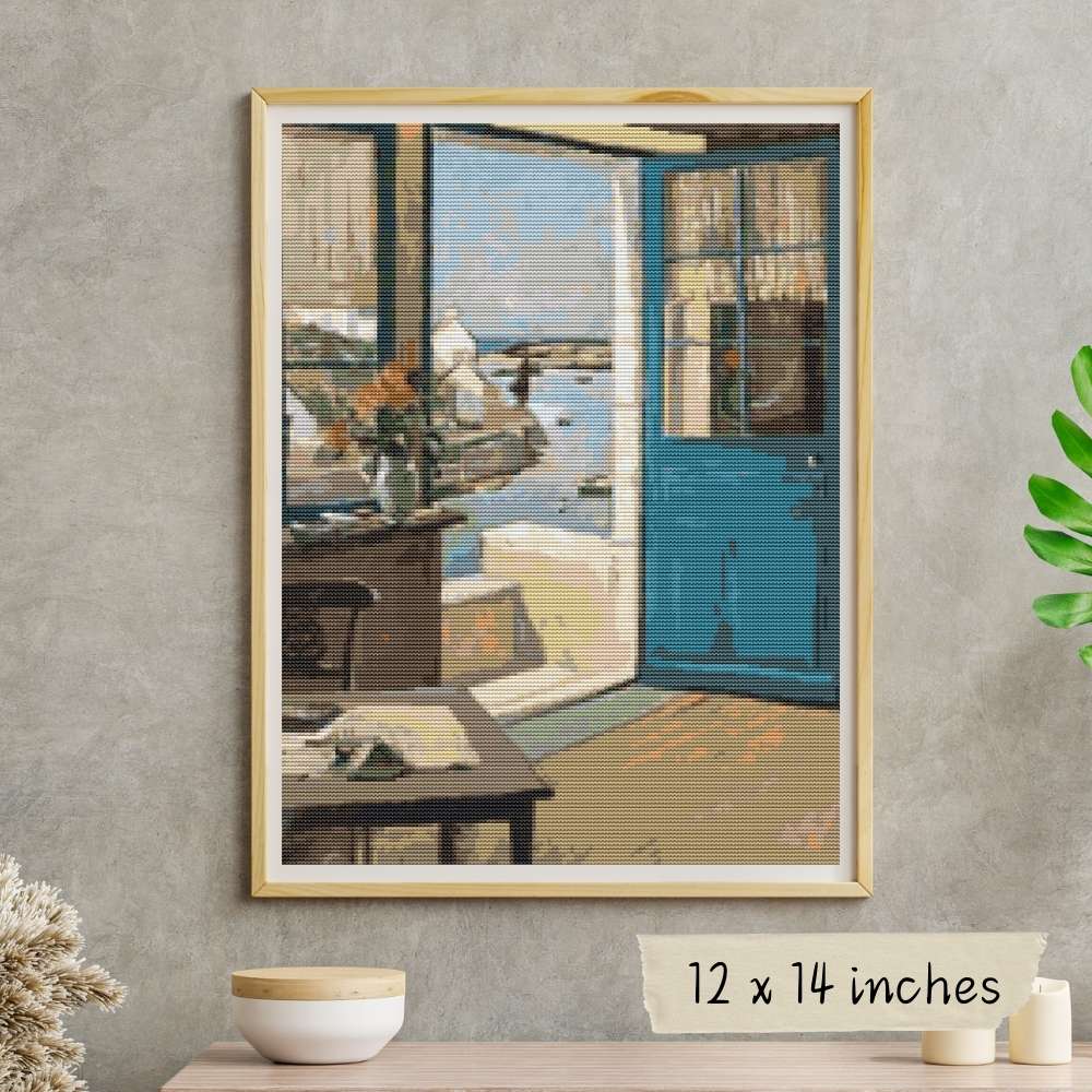 The Blue Door Cross Stitch Pattern