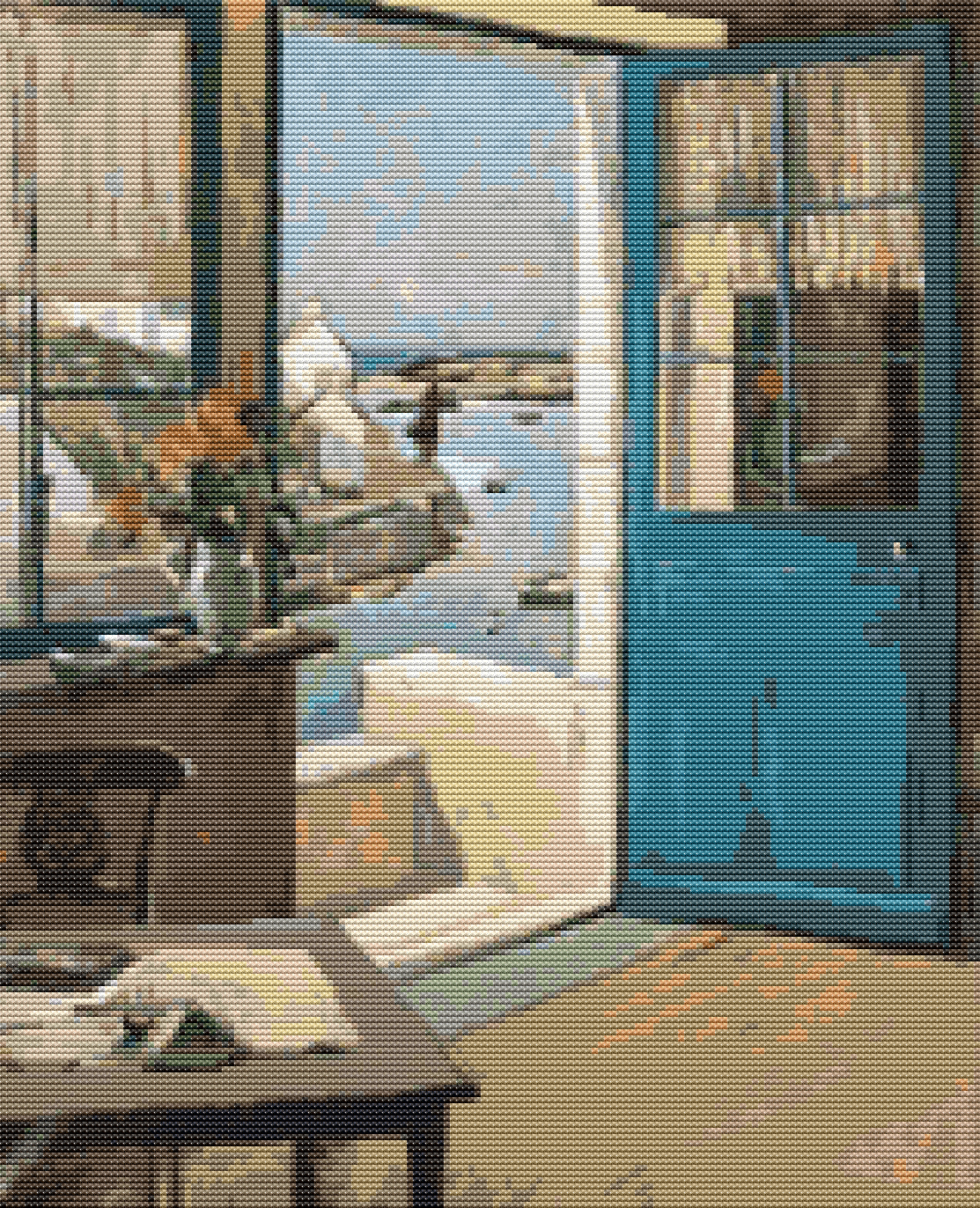 The Blue Door Cross Stitch Pattern | Joseph Raymond Wintz